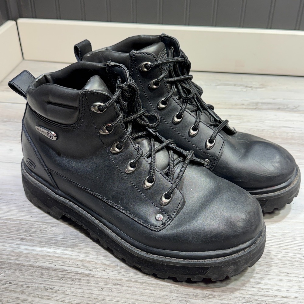 Skechers Men's Mariners-Pilot Black Utility Boot 4473EW Men's Sz 10.5 EXTRA WIDE